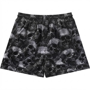 Men's breathable Skull Print Drawstring <b>Shorts</b> Quick Dry Loose Fit Summer Casual <b>Swimwear</b> Gothic Style Mid Waist <b>Short</b> <b>Shorts</b> - Product Image 2