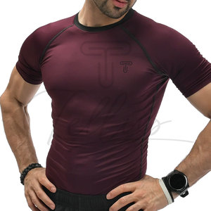 Pakistan Manufacturer TELLUS APPAREL Spandex/Nylon <b>Compression</b> <b>Shirts</b> Quick Dry Breathable Short Sleeve Unisex Top Selling - Product Image 2