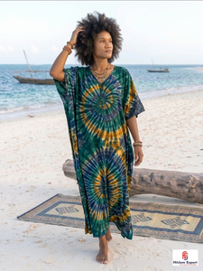 Ladies Printed <b>Kaftan</b> Dress Beach Wear Soft Fabric Loose Fit Elegant <b>Summer</b> Cover Up Resort Island Vacation Export Supply - Product Image 4