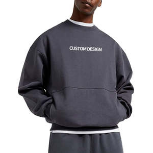 Sudaderas de cuello redondo extragrandes con bolsillo lateral personalizado, sin capucha, de corte holgado, gruesas, fabricante de sudaderas con capucha - Product Image 6