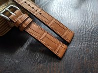 Vietnam pemasok kerajinan tangan mewah asli buaya tali kulit tali gelang jam tangan 18 mm-24 mm disesuaikan jam tangan baja anti karat