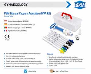 Kit d'aspiration gynécologique Super Deluxe de marque PSM, seringue en plastique de qualité médicale, boîte en plastique, usage médical hospitalier, kit MVA - Product Image 3