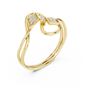 S Curve or an <b>Infinity</b> Minimalist Round Cut Diamond Women's 14k Solid Gold Rings For Gift Engagement Anniversary Wedding - Product Image 3