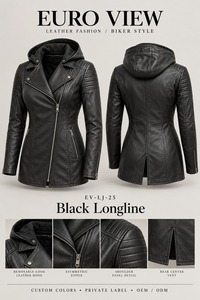 Chaqueta de Cuero Unisex para Invierno, Estilo Urbano, Sólida, Bordada, con Cierre Frontal de Cremallera, Logotipo Personalizado - Product Image 4