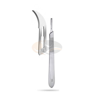 ใบมีดผ่าตัดสแตนเลสเกรดพรีเมียม อุปกรณ์ผ่าตัด ห่อหุ้มปลอดเชื้อ แถมฟรีด้ามจับ 1 ชิ้น ใบมีดเดอร์มาเบลดสำหรับดูแลผิว - Product Image 2