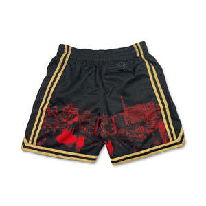 Shorts en maille à impression graphique personnalisée de haute qualité avec poche, style streetwear hip-hop, derniers shorts décontractés, shorts de basket-ball pour hommes - Product Image 2