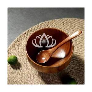 MOST WANTED 2026 Wooden Bowl Solid Wood Serving Bowl for Salad Mixing and Fruit Display in Dining Table Use - Product Image 1