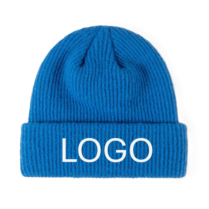 Unisex Acrylic Ribbed <b>Knit</b> Cuffed Beanie Warm Folded Brim Outdoor Cap <b>For</b> <b>Men</b> Wholesale OEM Custom Logo Winter <b>Hat</b> <b>For</b> Women - Product Image 1