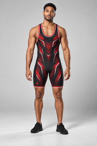 Combinaison de lutte personnalisée pour hommes, imprimée par sublimation, combinaison de compression, uniforme d'équipe, marque privée, fabricant OEM - Product Image 5