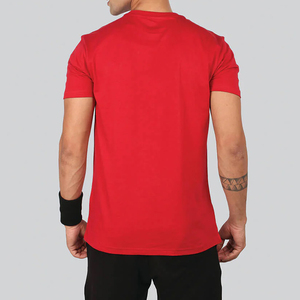 T-shirt rouge à manches courtes pour hommes avec imprimé « Do More Of What Makes You Happy », col rond, coupe décontractée en jersey - Product Image 2