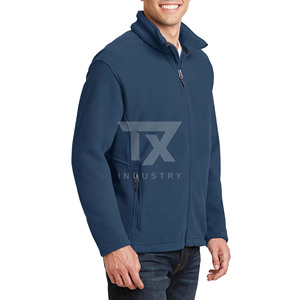 Veste d'hiver sur mesure OEM/ODM en tissu polaire, fermeture éclair, broderie, grandes tailles, veste en polaire sherpa pour homme - Product Image 6