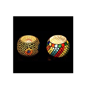 Mosaic Glass Candle <b>Tealight</b> <b>Holders</b> Candlesticks for Coffee Shop Bar Hotel Table Centerpieces Home Decoration - Product Image 5