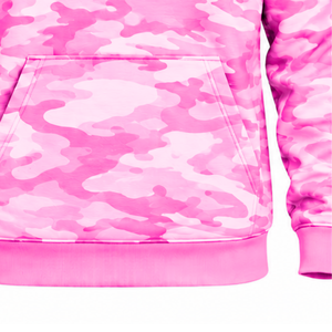<b>Mens</b> <b>Pink</b> Camouflage Eco-Friendly Winter Hoodie Pullover Long Sleeve Drawstring Hood Kangaroo Pocket Streetwear Casual - Product Image 6