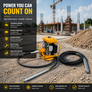 High <b>Power</b> Engine Concrete Vibrator External Type With Flexible Shaft Durable Build For Construction Sites - Product Image 1