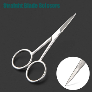 Ciseaux à cuticules bleu clair, revêtement fin, pointe incurvée, acier inoxydable, outil de manucure professionnel, qualité salon - Product Image 5