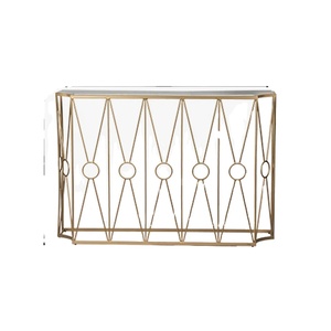 Mesa consola de metal de diseño moderno con marco base MS de mármol, muebles de sala de estar de lujo, precios de fábrica al por mayor - Product Image 1