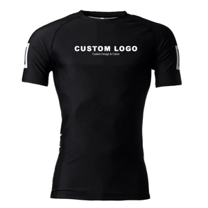 Custom <b>Men</b> Rash Guard Full Sleeve Quick Dry Spandex <b>Compression</b> <b>Shirt</b> Front Logo Printing OEM Service 140g Fabric Weight - Product Image 1