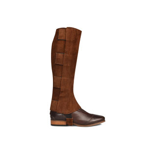 Demi-chaps d'équitation confortables en cuir, 2 pièces pour adultes, style unique, marque VALNERO, couleurs personnalisées, logos, service OEM - Product Image 4