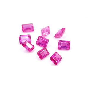 Rubis naturels de Bangkok, octogones calibrés 3x4mm, pierres précieuses de rubis naturelles facettées pour la fabrication de bijoux, prêtes à l'emploi - Product Image 1