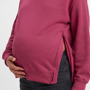 Manufacture Maternity <b>Nursing</b> Sweatshirts Women Heavy Fleece Crew Neck Breastfeeding Sweatshirt Ladies <b>Nursing</b> Fleece Sweatshirt - Product Image 4