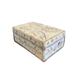 Noor Signature Luxury Handmade <b>Mother</b> of Pearl and Bone Inlay Jewelry Box Decorative Storage for Rings <b>Necklaces</b> and Earrings - Product Image 6