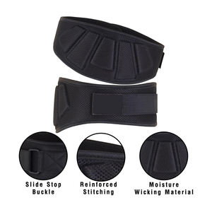 Cinturón de Levantamiento de Pesas Ajustable de Neopreno Negro Transpirable con Soporte Lumbar Contorneado para Entrenamiento Físico en el Gimnasio y Protección de Espalda - Product Image 5