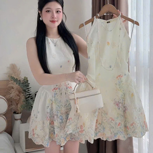 Sexy <b>Mini</b> Freesize Women's Elegant Simple Solid Washable Maxi Dress Comfort Casual Formal Natural Waistline for Silk Polo Neck - Product Image 6