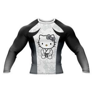 Rashguard OEM ODM Rashguard pour hommes, imprimé par sublimation, en spandex, Rashguard BJJ, Rashguard de gym, Rashguard de surf, Rashguard de plongée, Chemises de compression MMA - Product Image 1