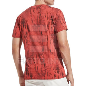 เสื้อยืดพิมพ์ลายผ้าผสมไนลอนและคอตตอนเนื้อแน่น ระบายอากาศได้ดี สำหรับผู้ชาย ปี 2026 รับผลิตเสื้อผ้าสตรีทแวร์พร้อมโลโก้ OEM ขายส่งจำนวนมาก - Product Image 4