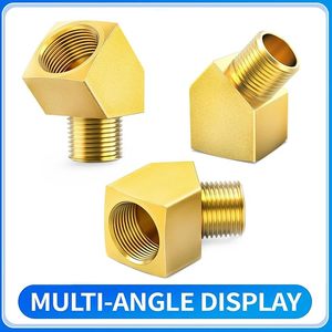 Codo de latón de 45 grados con rosca hembra, accesorio de tubería NPT BSP BSPT, conector hidráulico neumático - Product Image 2