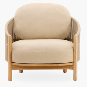 Wholesale Price Product Garden <b>Sofa</b> Curved Rope With Teak Wooden Frame <b>Material</b> for Home Furniture Decoration - Product Image 3