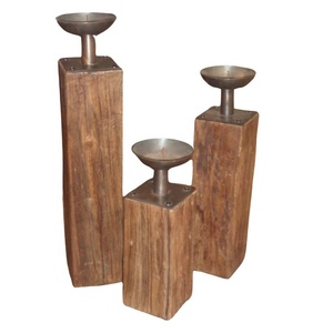 Rustic Minimalist <b>Candle</b> Holder Wooden Accessories <b>Candle</b> <b>Stand</b> From Teak Wood for Home Decoration and Hotel Furniture - Product Image 4