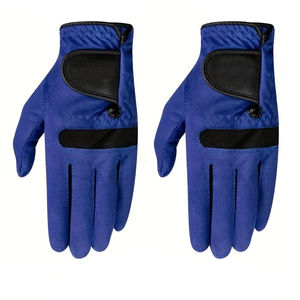 Service OEM, gants de golf pour adultes en peau de mouton bleus et blancs, respirants, faciles à utiliser, meilleur fournisseur, mode personnalisée. - Product Image 3