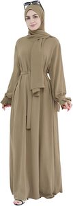 Abayas Marroquíes para Mujer, Vestido de Oración para Ramadán, Túnicas Musulmanas con Hiyab, Ropa Islámica de Pakistán, Abayas de Seda Largas hasta el Suelo con Mangas Largas - Product Image 2