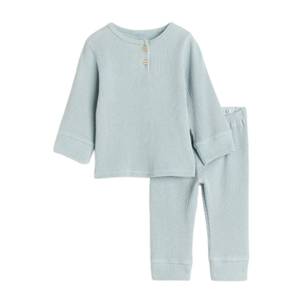 Pijamas de Verano para Niños, Finos, Lindos, de Punto, Algodón Transpirable, Ecológicos, Ligeros, Fabricante OEM para Venta al Por Mayor, Cortos - Product Image 2