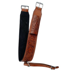 Nueva Moda 2026: Cincha Inglesa de Doma de Cuero Cómoda con Herrajes de Acero Ajustables para Caballos - Product Image 3