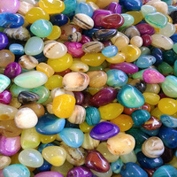 Galets d'agate d'onyx polis en gros, multicolores, brillants, imperméables, décoration intérieure, provenant de Gujarat, JILANI AGATE et GEMS EXPORT