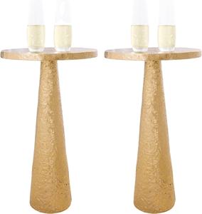 New Arrival Luxury Modern Aluminum Coffee/ Side <b>Table</b> Storage Durable Easy Clean Customizable Gold Accent for Living Room Home - Product Image 1