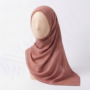 Voile de coton personnalisé en gros, bord arqué, motif floral uni, carré, pour femmes musulmanes, foulard hijab doux et de qualité supérieure - Product Image 5