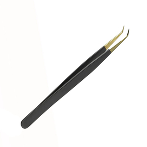 Pinces professionnelles pour extensions de cils avec pointes en fibre - Product Image 1