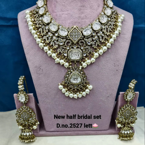 Elegant High Quality Brass Bridal Engagement Wedding Anniversary Party Gift Ethnic Fashion <b>Set</b> Rhodium Plated Zircon Shadow - Product Image 1