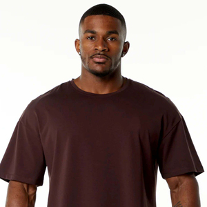 T-shirt Homme en Coton 100% de Qualité Supérieure, Respirant, Coupe Ample, Impression Logo Personnalisé, Couleur Personnalisée, Style Long d'Été, Tricoté - Product Image 1