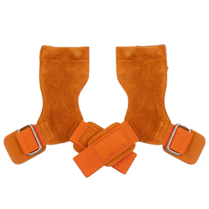 Leather Weightlifting Hand Grips with Protection Power-lifting Leather Grip Wrist Support Pull Up Leather Grip Unisex - Product Image 2