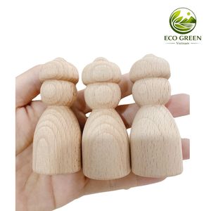 Muñecas de Madera Natural para Colorear, Manualidades Educativas para Niños y Decoración Hecha a Mano - Product Image 6