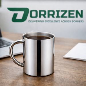 Mug de camping en acier inoxydable avec logo personnalisé, réutilisable, écologique, tasse à café de voyage en plein air, randonnée - Product Image 3