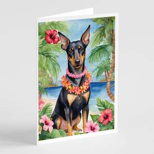 การ์ดอวยพร Manchester Terrier luau แปลกๆขนาด8 A7ขนาด5x7การ์ดเปล่าพร้อมซองจดหมาย - Product Image 1
