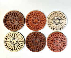 Juego de posavasos de diseño vintage para protección de mesas y decoración clásica del hogar, aptos para bebidas frías y calientes. - Product Image 5