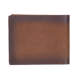 Cartera de cuero genuino Crazy Horse vintage premium con efecto quemado, tarjetero, RFID, para hombre, modelo corto abierto, de la India, económica - Product Image 4