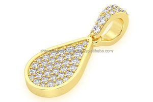 925 <b>Silver</b> Plated Moissanite Diamond Water Drop Charms Pendants <b>Necklace</b> Custom Trendy Women's Jewelry Birthday Engagement Gifts - Product Image 4