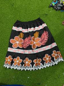 Women's Vintage Bohemian A-Line <b>Pleated</b> Anti-Wrinkle Soft 100% Polyester Beaded Customized Brand <b>Mini</b> <b>Skirt</b> Discharge Printed - Product Image 1